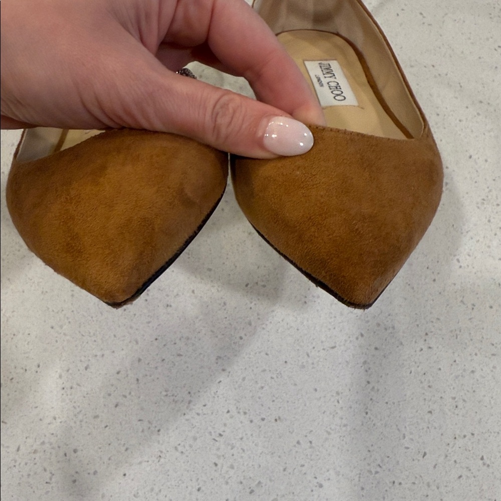 Jimmy Choo Pointed Toe D’Orsay Work Flats - Picture 4 of 7